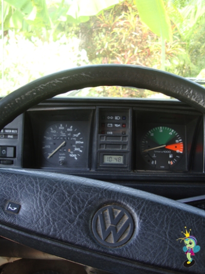 Behind the wheel of our VW Westfalia