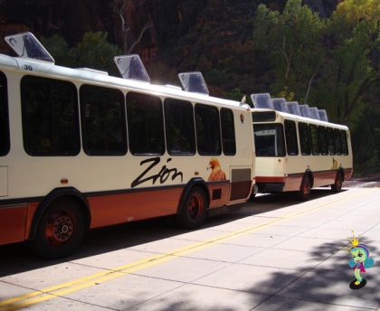 the Zion tram system is also powered by natural gas or something like that