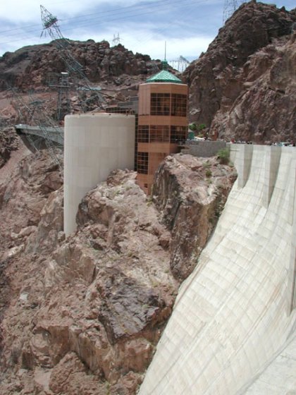 the new entrance & visitor center for the dam